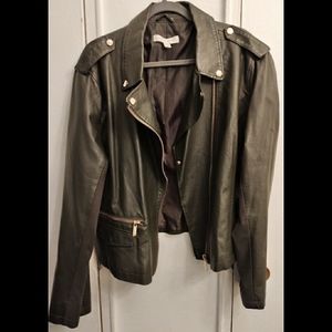 Women Faux Leather Jacket Plus Size